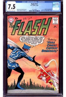 FLASH #117 CGC 7.5 OW/WH PAGES front cover