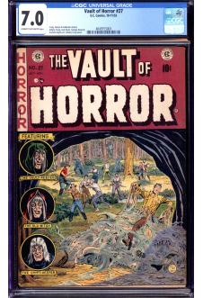VAULT OF HORROR #27 CGC 7.0 CR/OW PAGES front cover