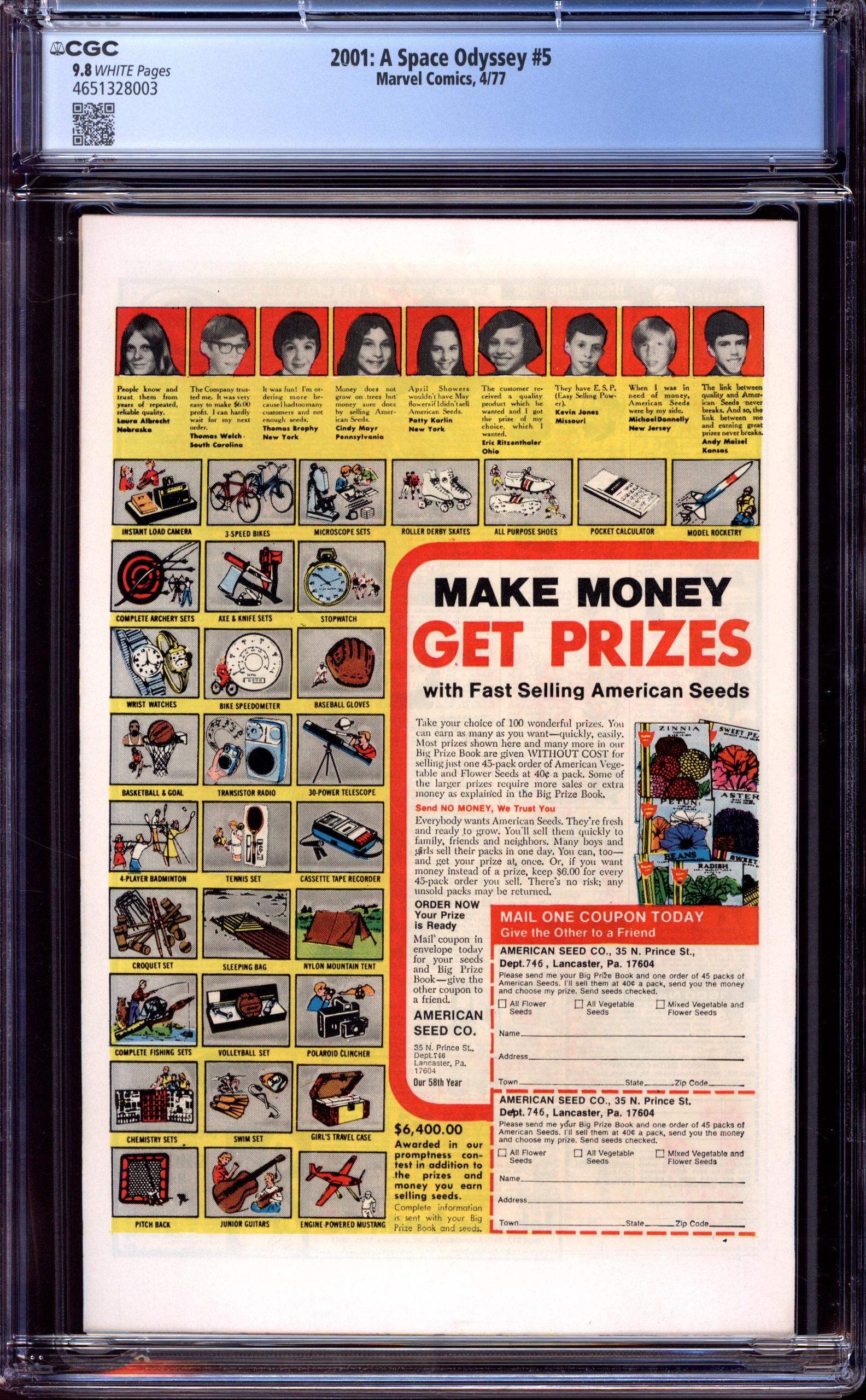 2001: A SPACE ODYSSEY Back Cover