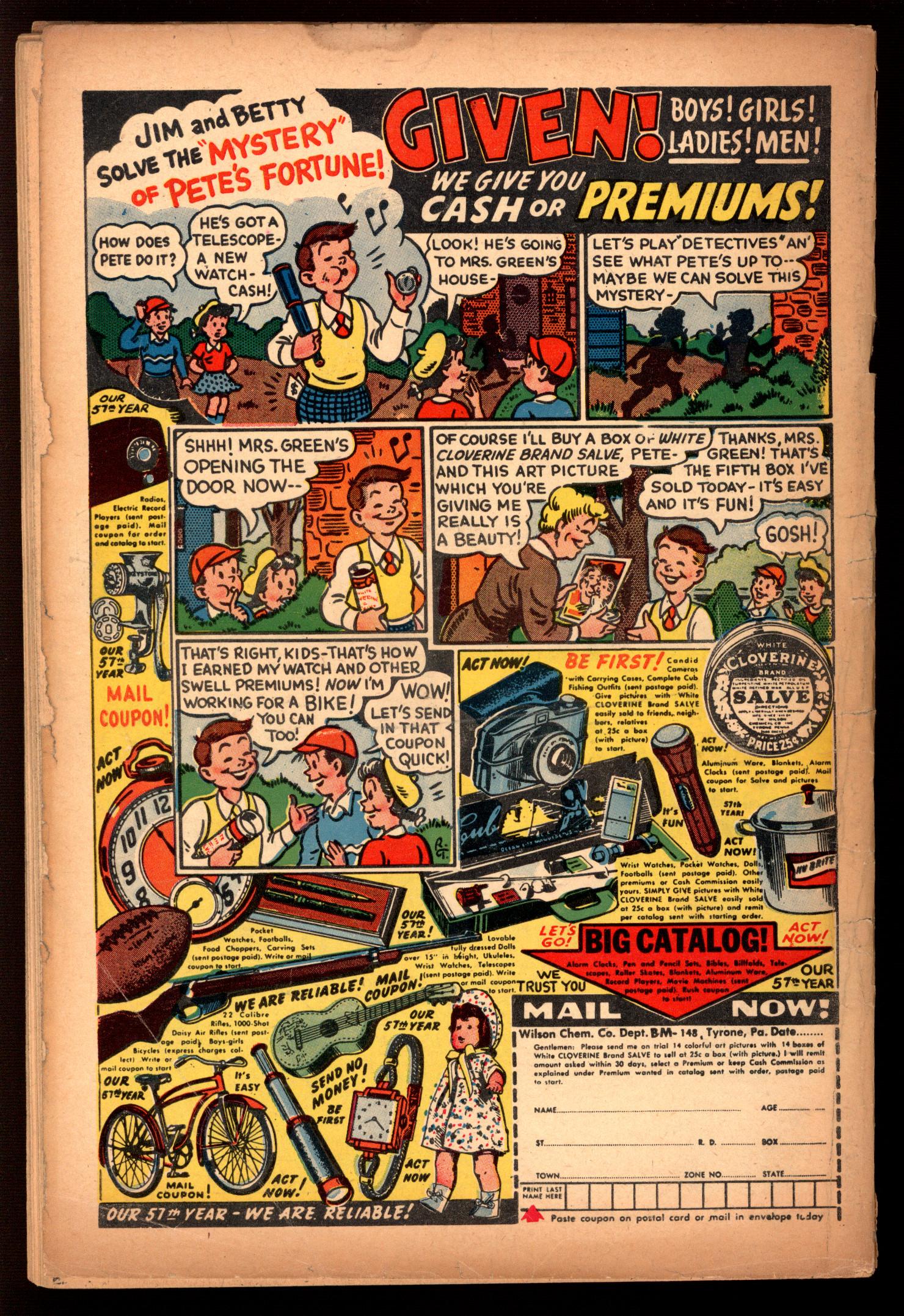 WAR COMICS Back Cover