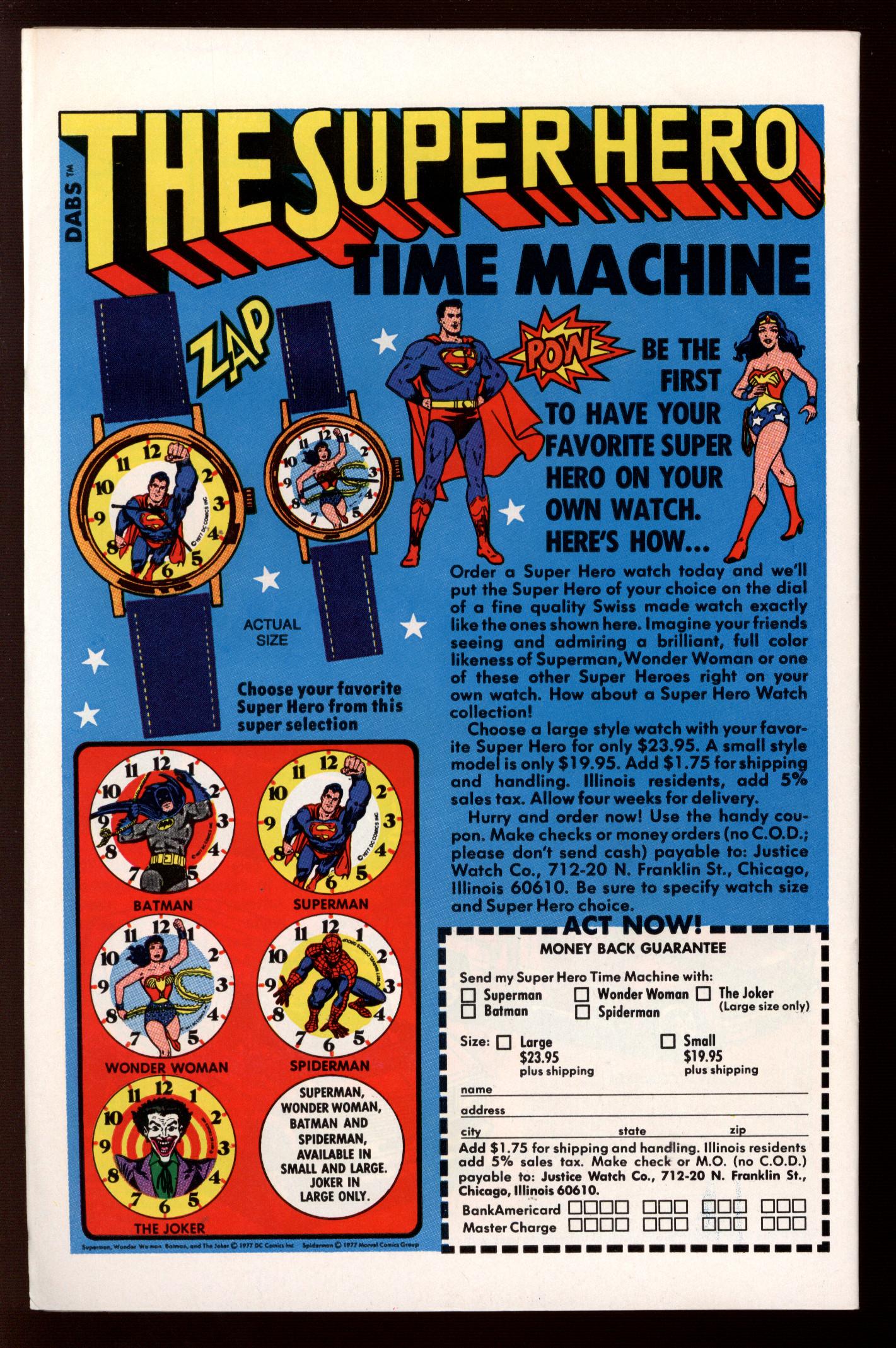 ALL-STAR COMICS Back Cover