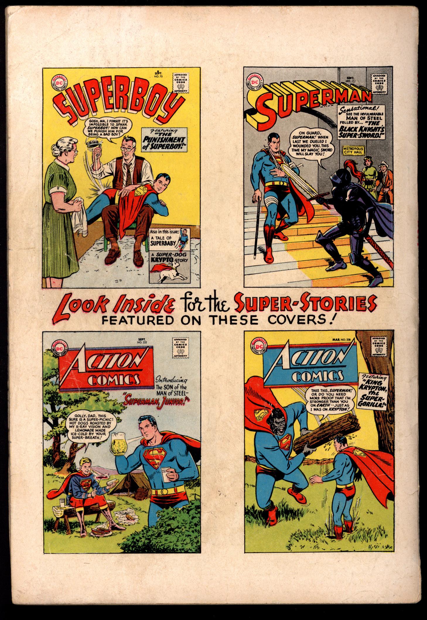 SUPERMAN ANNUAL Back Cover