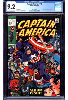 CAPTAIN AMERICA #112 CGC 9.2 OW/WH PAGES front cover