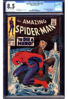AMAZING SPIDER-MAN #52 CGC 8.5 CR/OW PAGES front cover