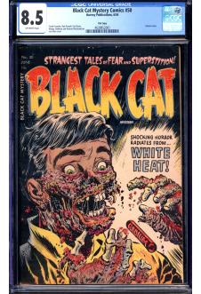 BLACK CAT MYSTERY COMICS #50 CGC 8.5 OW PAGES front cover