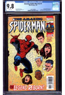 AMAZING SPIDER-MAN #V2 #1 CGC 9.8 WHITE PAGES front cover