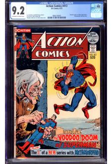 ACTION COMICS #413 CGC 9.2 OW/WH PAGES front cover