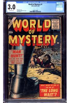 WORLD OF MYSTERY #1 CGC 3.0 OW PAGES front cover
