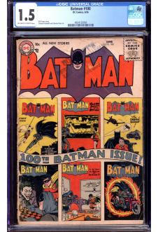 BATMAN #100 CGC 1.5 OW/WH PAGES front cover