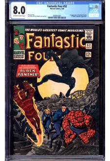 FANTASTIC FOUR #52 CGC 8.0 OW/WH PAGES front cover