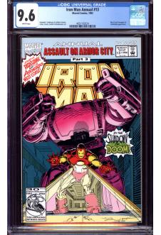 IRON MAN ANNUAL #13 CGC 9.6 WHITE PAGES front cover
