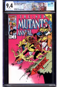 NEW MUTANTS ANNUAL #2 CGC 9.4 WHITE PAGES front cover