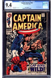 CAPTAIN AMERICA #106 CGC 9.4 OW/WH PAGES front cover