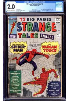 STRANGE TALES ANNUAL #2 CGC 2.0 OW/WH PAGES front cover
