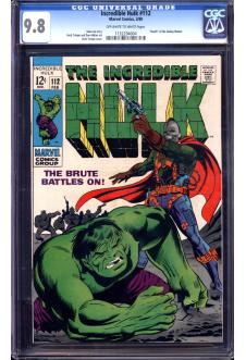 INCREDIBLE HULK #112 CGC 9.8 OW/WH PAGES front cover