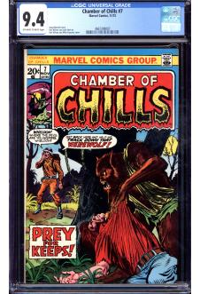 CHAMBER OF CHILLS #7 CGC 9.4 OW/WH PAGES front cover