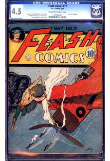 FLASH COMICS #17 CGC 4.5 CR/OW PAGES front cover