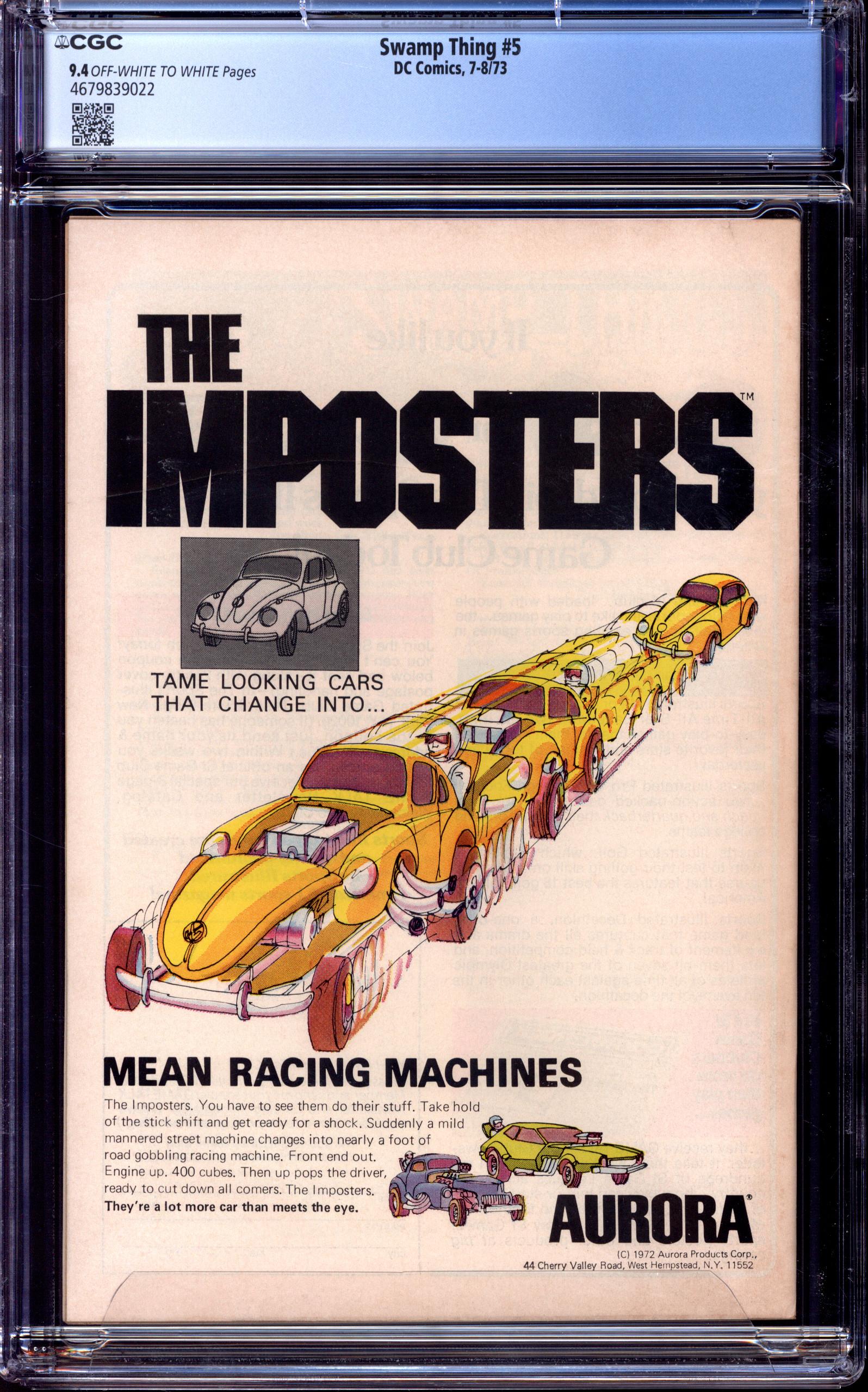 SWAMP THING Back Cover