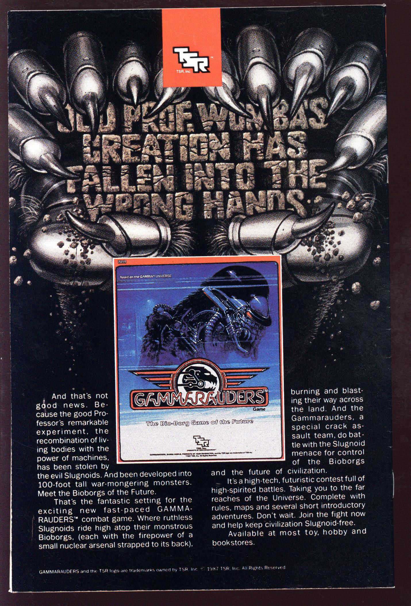 ACTION COMICS Back Cover