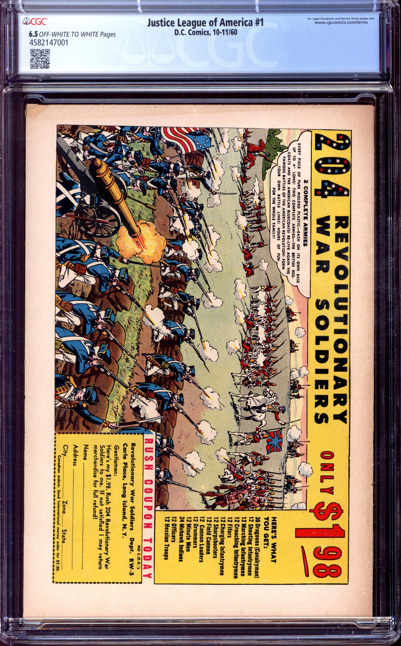 JUSTICE LEAGUE OF AMERICA Back Cover