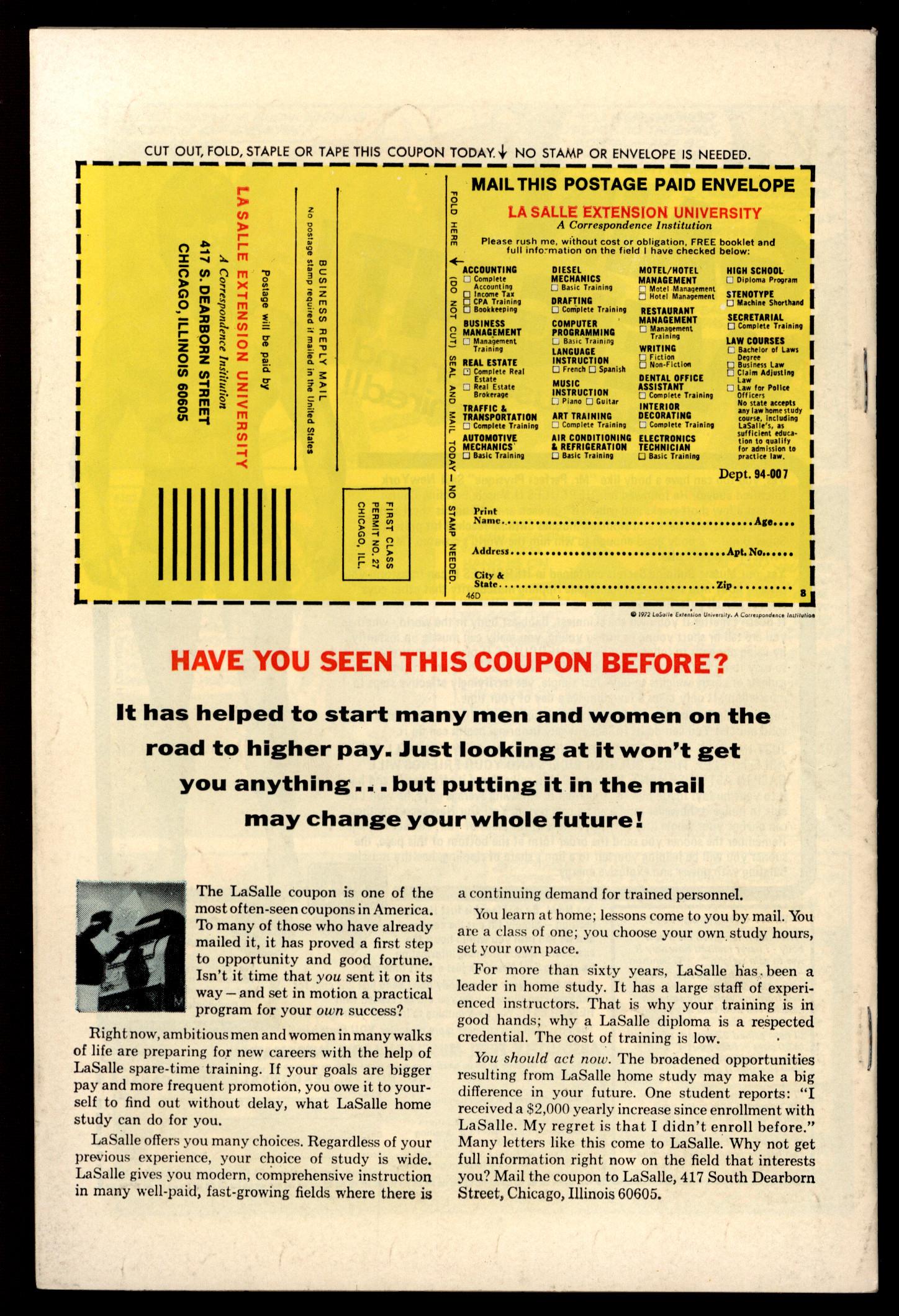 TOMB OF DRACULA Back Cover