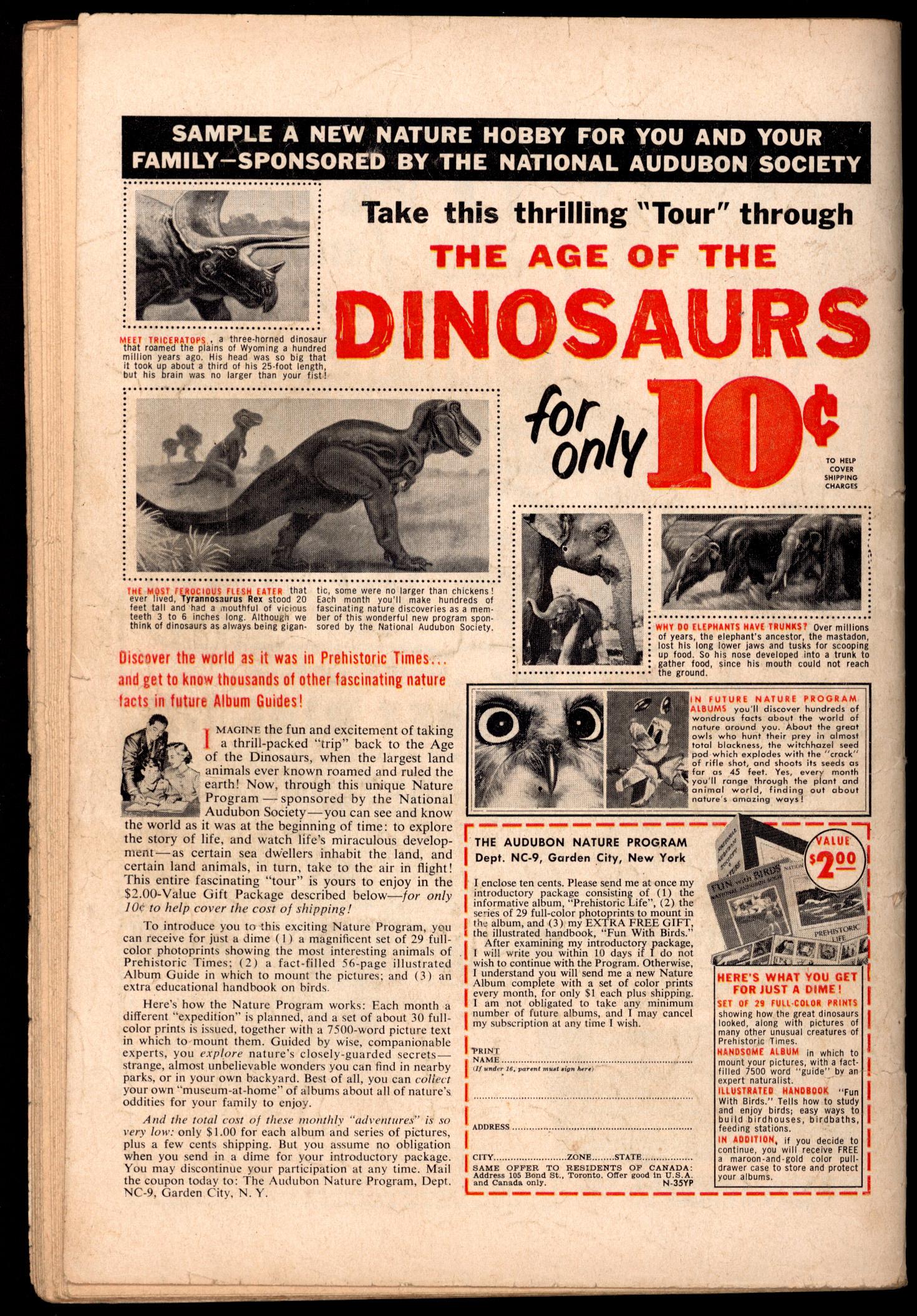 ADVENTURE COMICS Back Cover