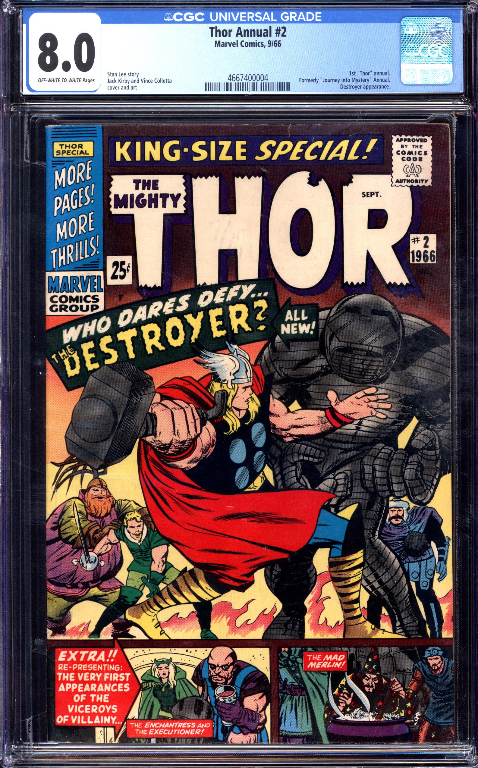 THOR フィルムコミック 2巻セット THOR ANNUAL #2 CGC 8.0 OW/WH PAGES | Reece's Rare Comics