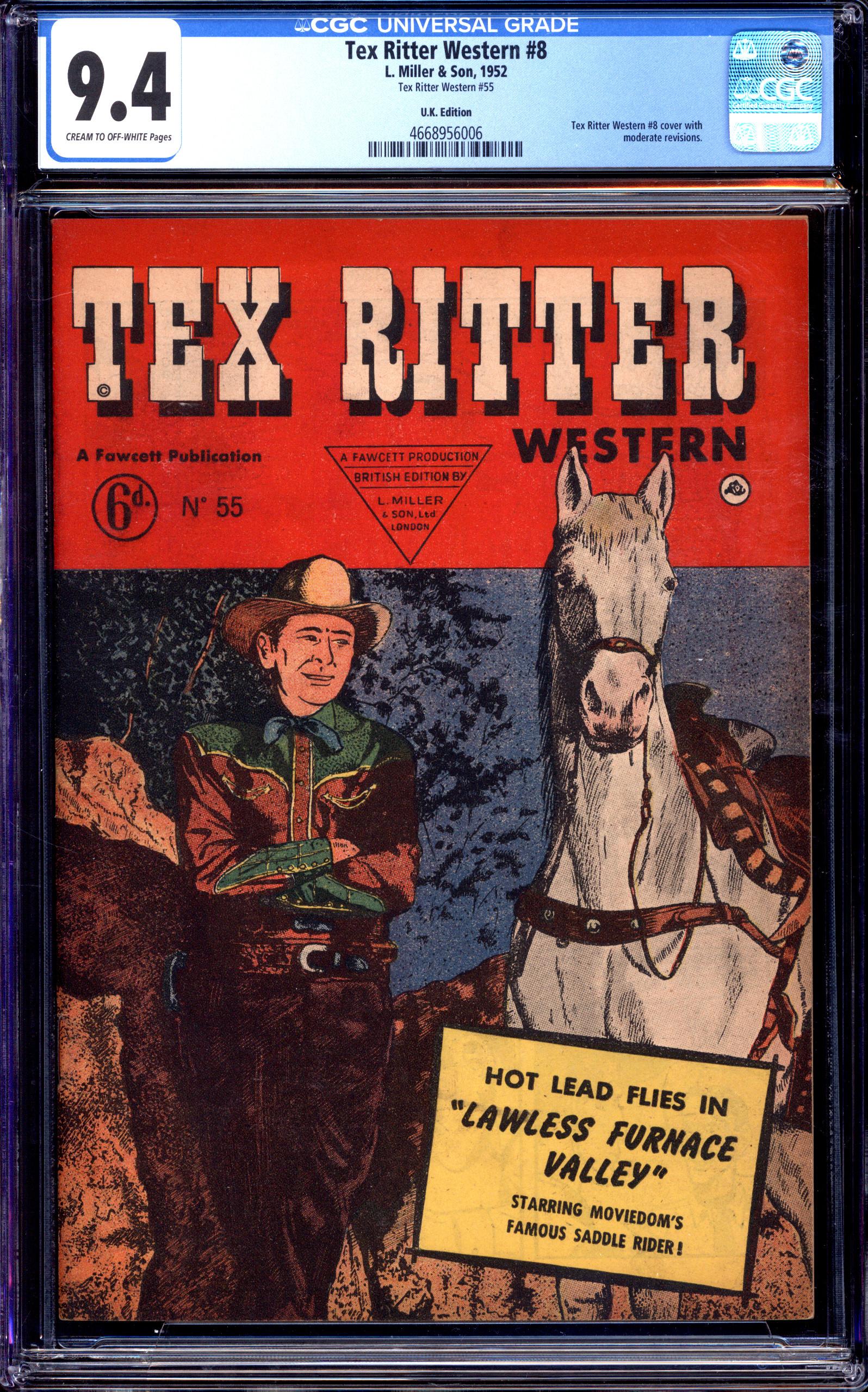 TEX RITTER WESTERN Front Cover