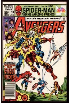 AVENGERS #214 8.0 MARK JEWELERS front cover