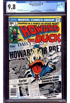 HOWARD THE DUCK #8 CGC 9.8 WHITE PAGES front cover