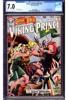 BRAVE AND THE BOLD #23 CGC 7.0 LT/OW PAGES front cover