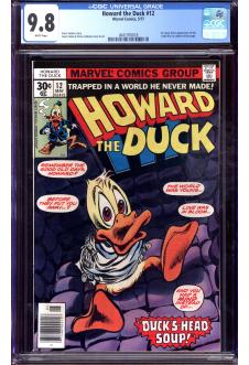 HOWARD THE DUCK #12 CGC 9.8 WHITE PAGES front cover