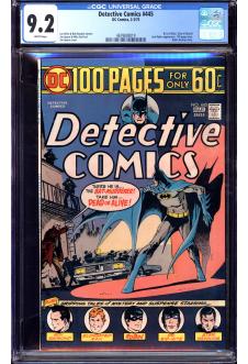 DETECTIVE COMICS #445 CGC 9.2 WHITE PAGES front cover