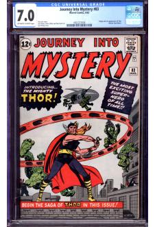 JOURNEY INTO MYSTERY #83 CGC 7.0 OW/WH PAGES front cover