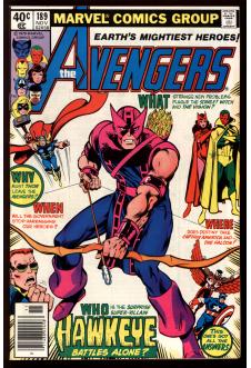 AVENGERS #189 9.0 MARK JEWELERS front cover