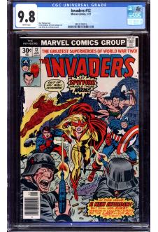 INVADERS #12 CGC 9.8 WHITE PAGES front cover