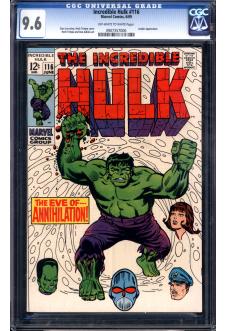 INCREDIBLE HULK #116 CGC 9.6 OW/WH PAGES front cover