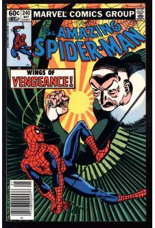 AMAZING SPIDER-MAN #240 7.0 MARK JEWELERS front cover