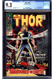 THOR #145 CGC 9.2 OW/WH PAGES front cover