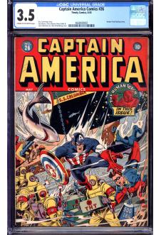 CAPTAIN AMERICA COMICS #26 CGC 3.5 CR/OW PAGES front cover