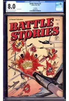 BATTLE STORIES #2 CGC 8.0 LT/OW PAGES front cover
