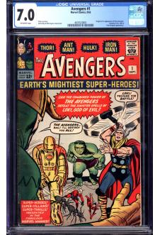 AVENGERS #1 CGC 7.0 OW PAGES front cover
