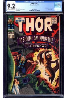 THOR #136 CGC 9.2 OW/WH PAGES front cover