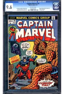 CAPTAIN MARVEL #26 CGC 9.6 OW PAGES front cover