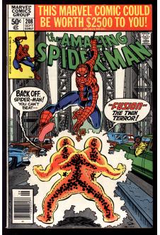AMAZING SPIDER-MAN #208 6.5 MARK JEWELERS front cover