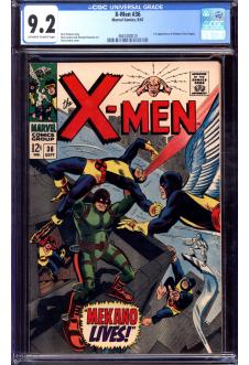 X-MEN #36 CGC 9.2 OW/WH PAGES front cover