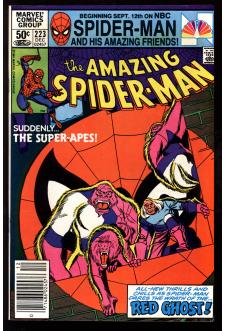 AMAZING SPIDER-MAN #223 8.0 MARK JEWELERS front cover