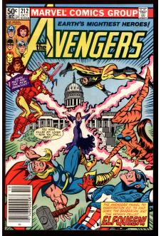 AVENGERS #212 6.5 MARK JEWELERS front cover