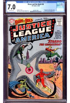 BRAVE AND THE BOLD #28 CGC 7.0 OW PAGES front cover