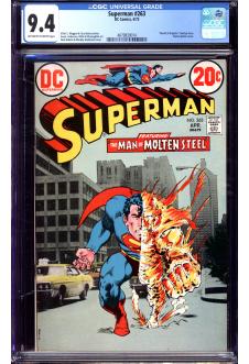 SUPERMAN #263 CGC 9.4 OW/WH PAGES front cover